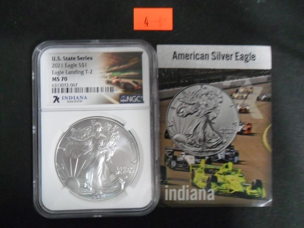 2021 Indiana Eagle Landing T-2 NGC MS-70