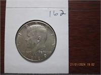 1969 D 40% Silver JFK Half Dollar= AU