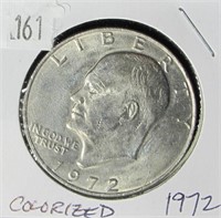 1972 Colorized Eisenhower Dollar