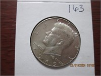 1969 D 40% Silver JFK Half Dollar= AU