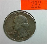 1962 D Washington Silver Quarter - AU