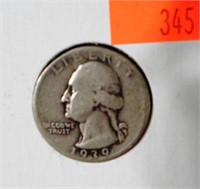 1939 Washington Silver Quarter