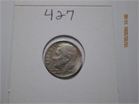 1957 AU  Roosevelt Silver Dime