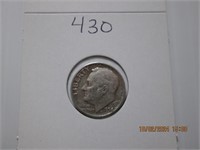 1954 AU Roosevelt Silver Dime