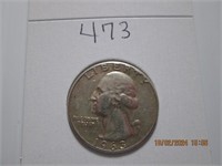 1963 AU Washington Silver Quarter