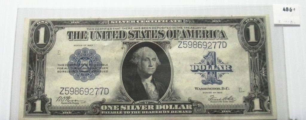 1923 Silver Dollar Certificate Blue seal Woods