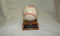 Signed Baseball Hank Aaron HOF