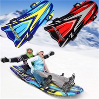 HOUSDAY 50" Snow Sled, 2 Pack Large Snow Sleds for