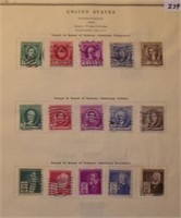 1940 USPS Rotary Press Sheet Americans Complete