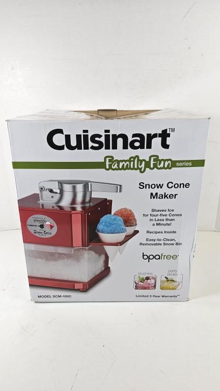 NEW Cuisinart Family Fun Snowcone Maker Machine
