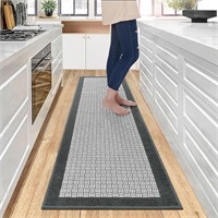 Carvapet Kitchen Rugs  Non-Slip Mats  Grey 20x71