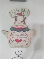 Vintage Kitchen Rules Wall Decor