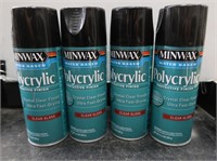 4 Minwax Interior Polyacrylic Clear Gloss Spray