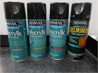 3 Minwax Polyacrylic-1 Semi Gloss, 1 Satin, 1