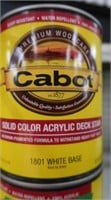 4 Cabot Solid Color Acrylic Deck Stain White Base