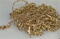Large Lot Of All Marked 14 K Gold Broken Jewelry