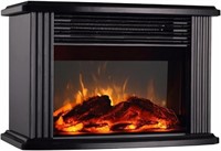 W9514  14" Mini Electric Fireplace Black, Metal