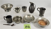 Early Pewter Table Service Pcs.