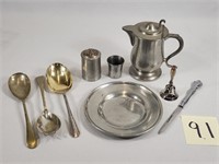 Pewter Syrup Server & Plate