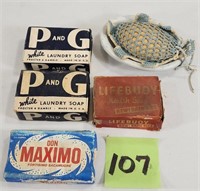 Early Paper & Wax Wrapped Bars of Soap