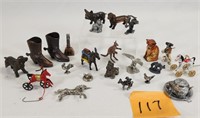 Cast Metal Dogs and Other Animals