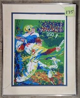Leroy Nieman Framed Baseball Print