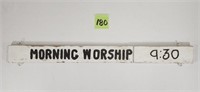 'Morning Worship' 38" Wooden Sign