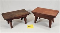 Pair of Small Primitive Foot Stools