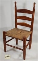 Child's Rush Seat Ladder Back Chair