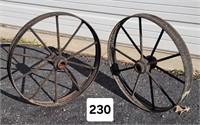 Pair of Steel 20" Cart Wheels