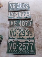(5) Colorado License plates