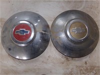 (2) Chevy hubcaps