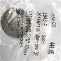 1943-P Jefferson Silver Wartime Nickel