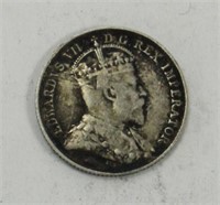 1905 5 PENNY CANADA SILVER COIN