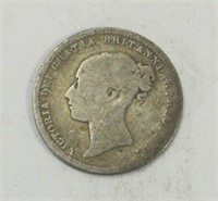 1868 UK 6 PENCE 925 SILVER