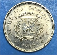 1989 5 Centavos Dominican Republic