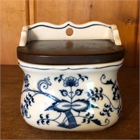 Blue & White Porcelain Salt Box