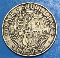 1898 Great Britain Silver Shilling