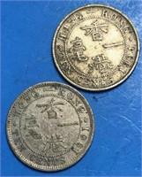 1901 & 1904 Hong Kong 10 Cents