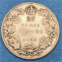 1935 Silver 25 Cents Canada