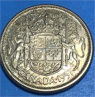1957 Silver Half Dollar Canada