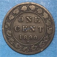 1890-H Large Cent Canada