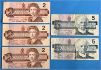 Older Canadian Banknotes