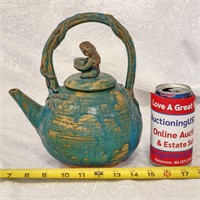 Stunning Artist Signed Teapot Pottery