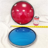 Blue & Red Traffic Light Signal Lenses
