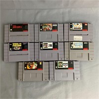 Super Nintendo SNES Lot of 8 Games - UNTESTED