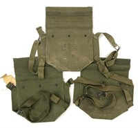 (3) US Military Issue M 9 Gas Mask Bags