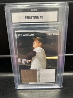 Ted Williams PC of Bat & Jersey Card Graded