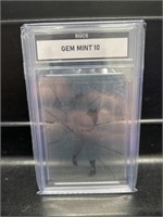 Mickey Mantle Clear Shattered Glass Card Graded 10