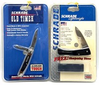 (2) Schrade Old Timer & Lightweight Pocket Knives
